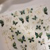 hcduwoeuk Green Butterflies Nail Art Stickers – Elegant and Vibrant Butterfly Designs for Nail Art
